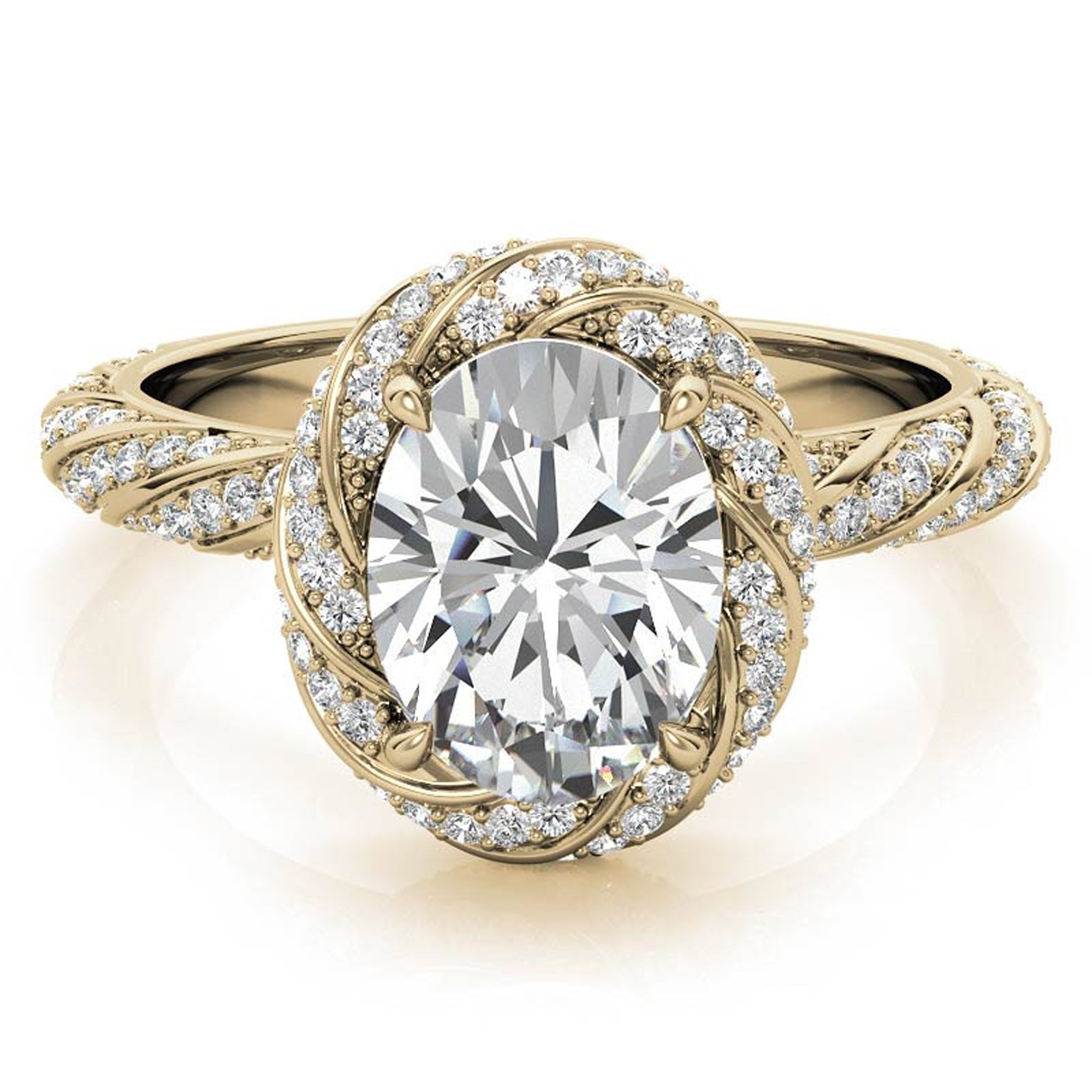 Silver Oval Glimmer Cross Ring