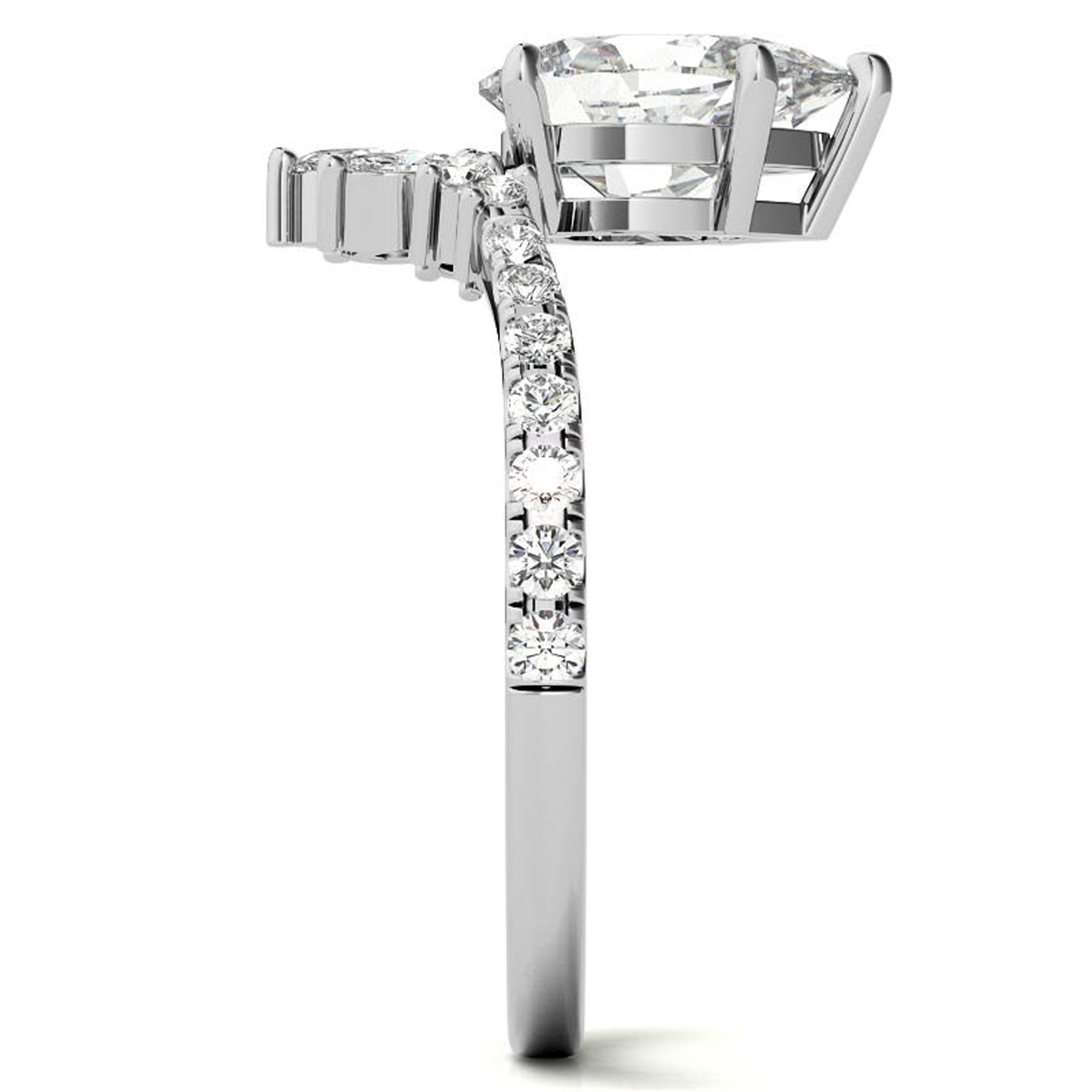 Silver Radiant Crown Sparkle Ring