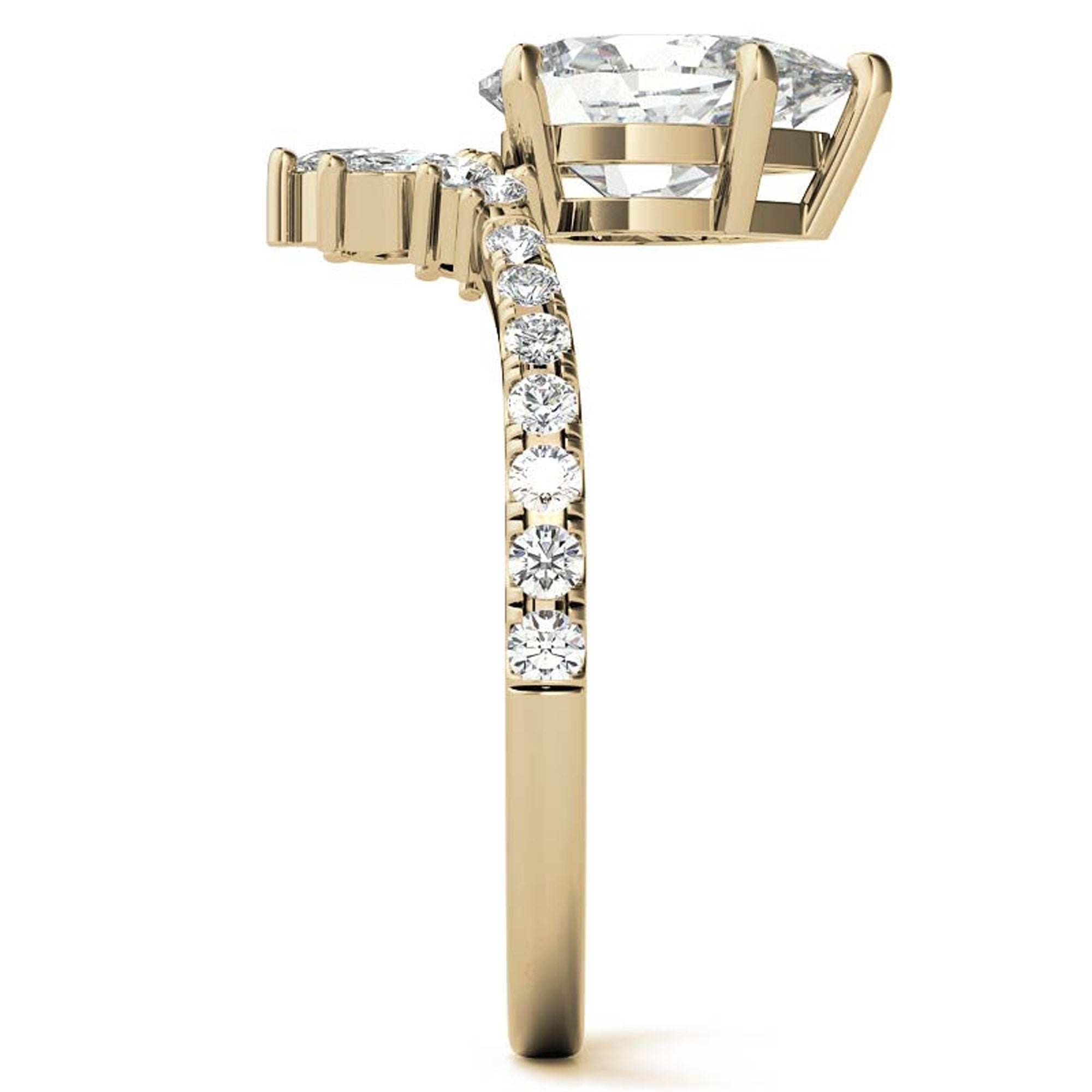 Sparkling Petal Crown Ring