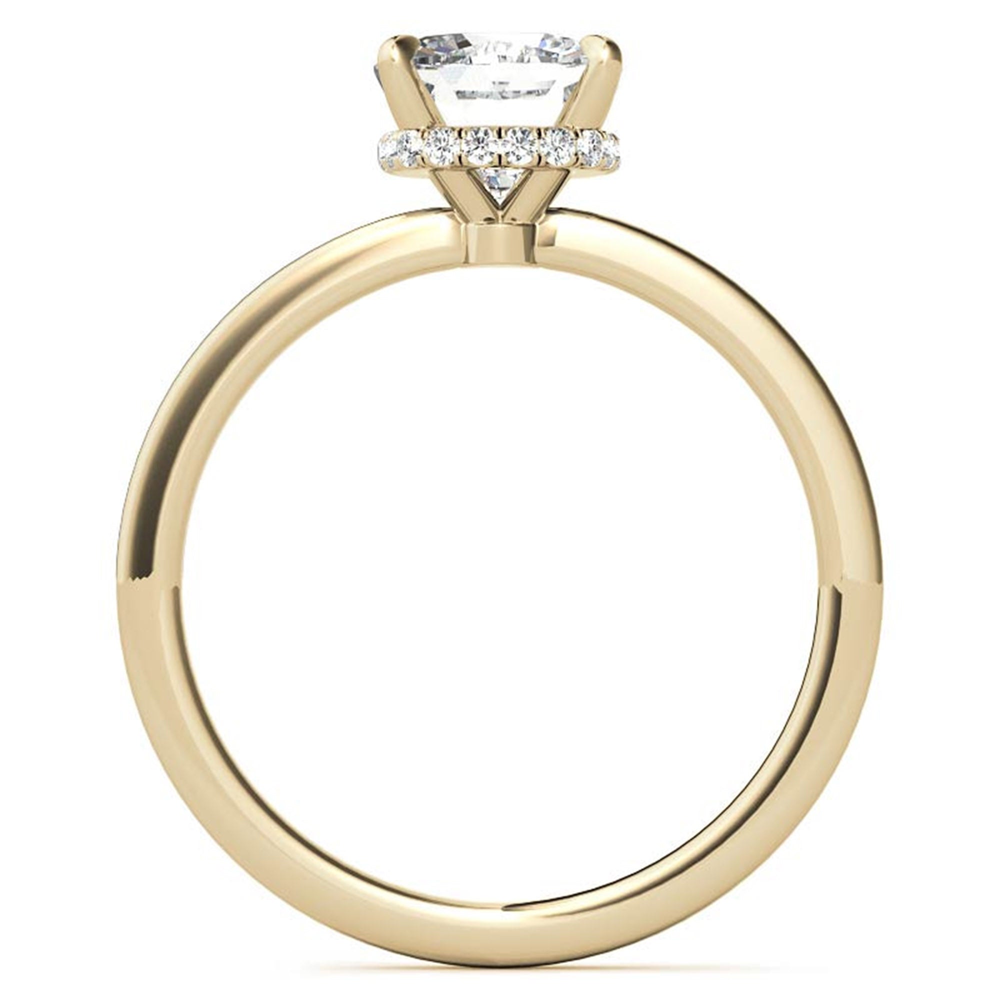 Cushion Cut Yellow Gold Adjustable Sterling Silver Chic Diamond Engagement Ring For Women