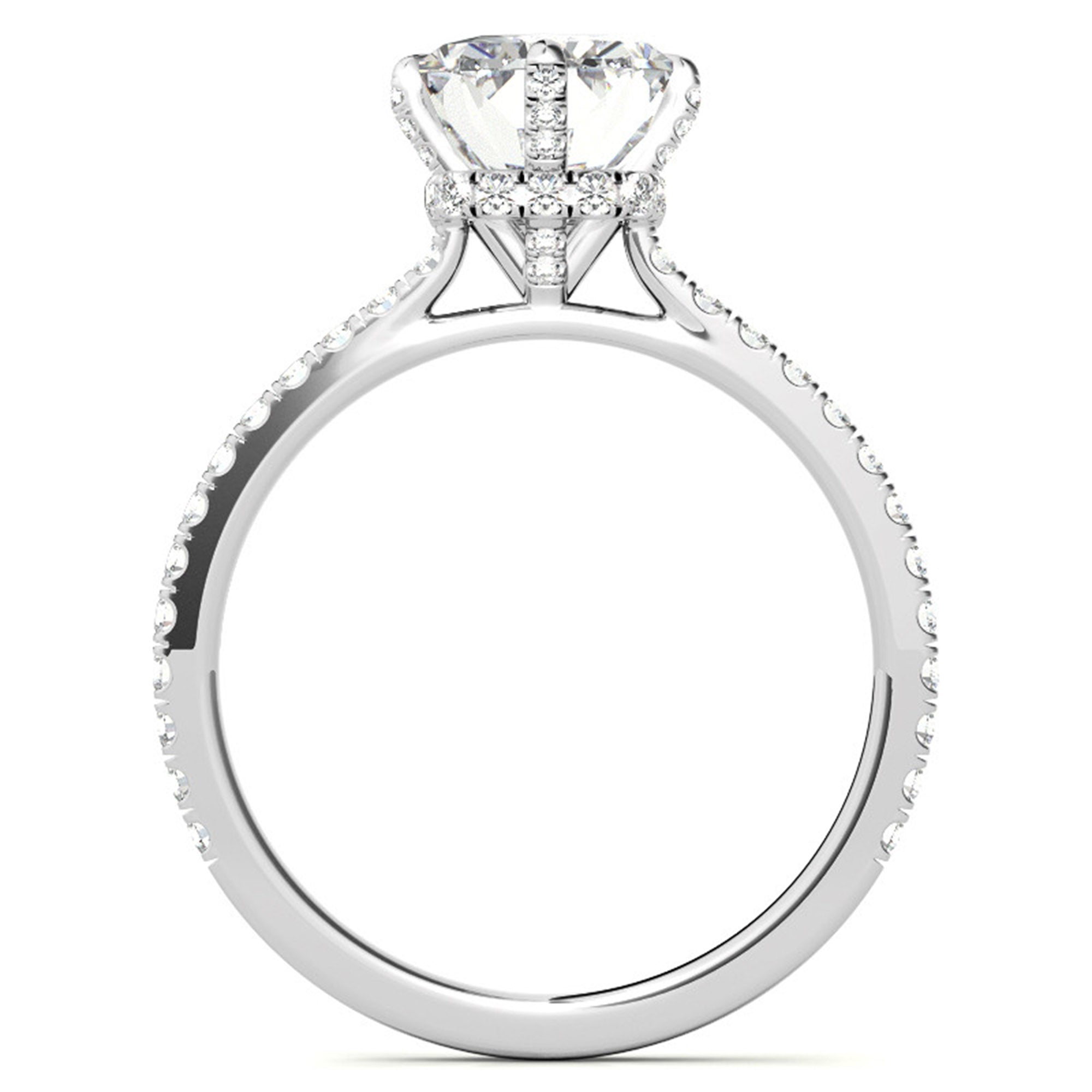 Sterling Silver Radiant-Cut Center Stone Adjustable  Engagement  White Gold Ring Perfect for  Special Occasions