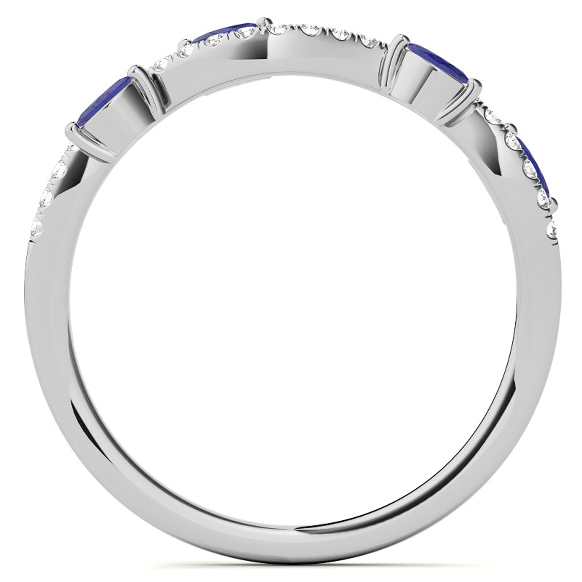 Silver White Shine Stackable Ring