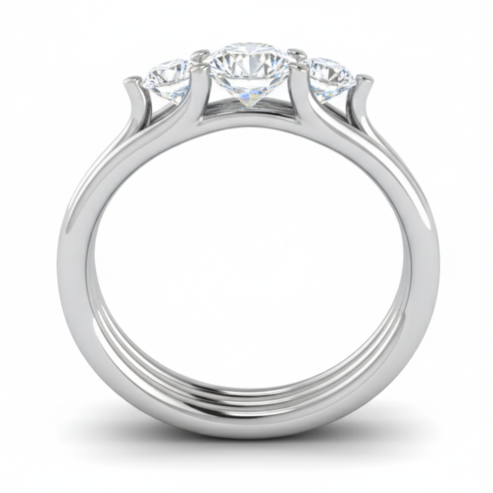 Elegant Three Stone Adjustable Ring