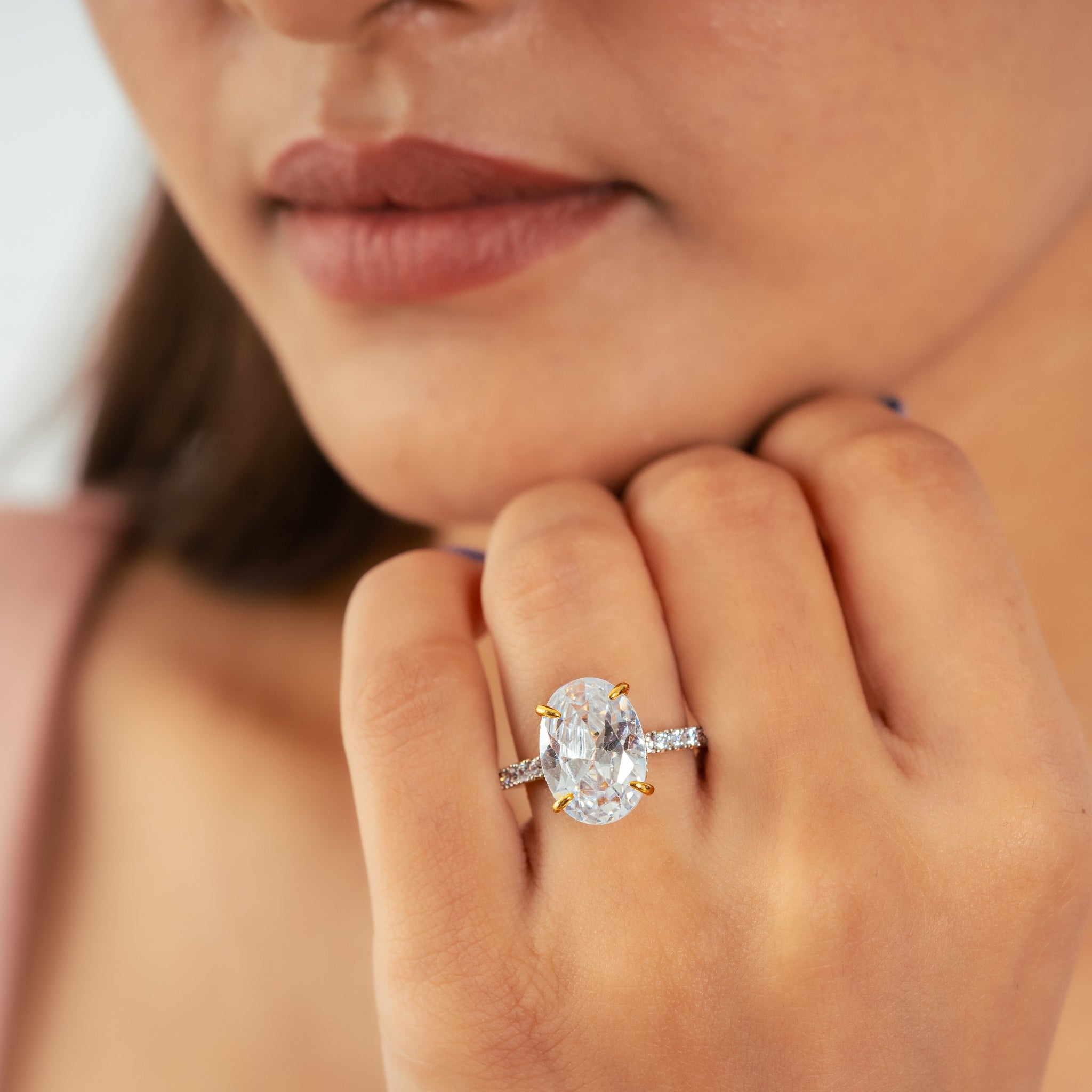 Radiant Oval Elegance Ring