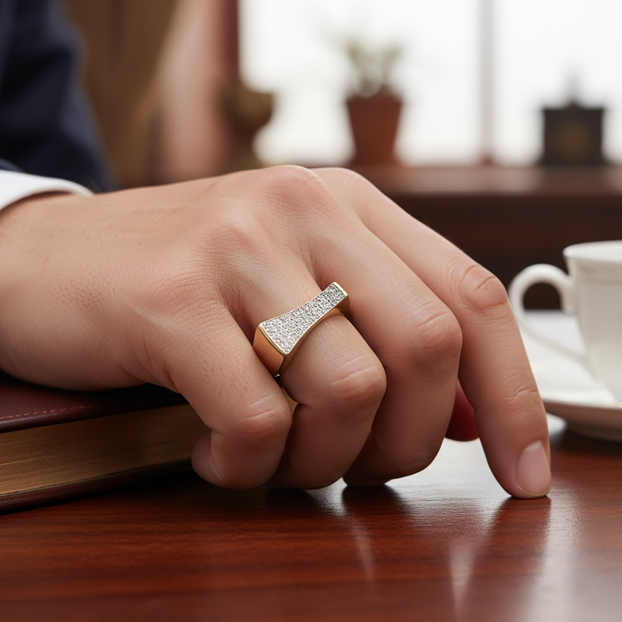 Luxury American Diamond Men's Ring