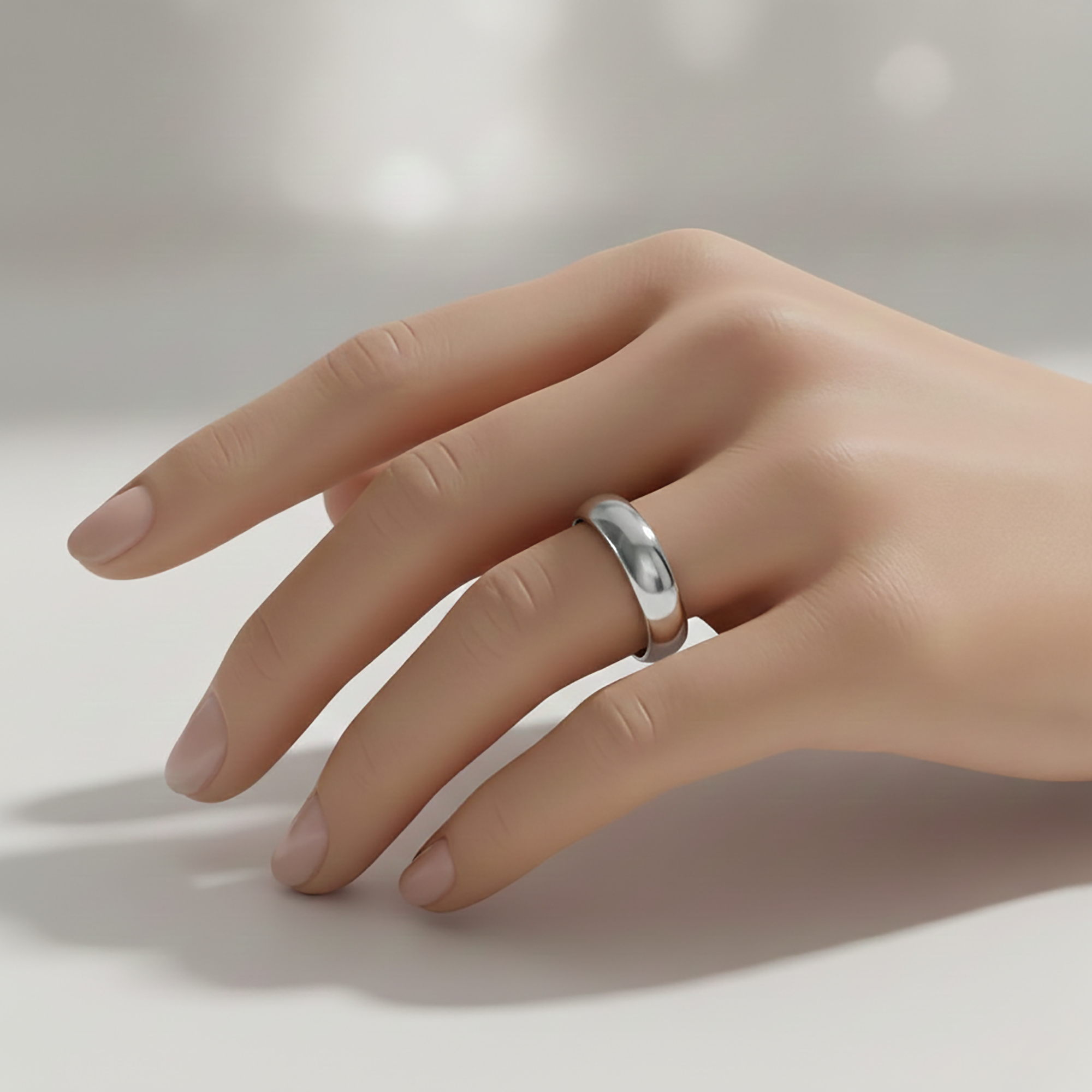 Unisex Sterling Silver Band