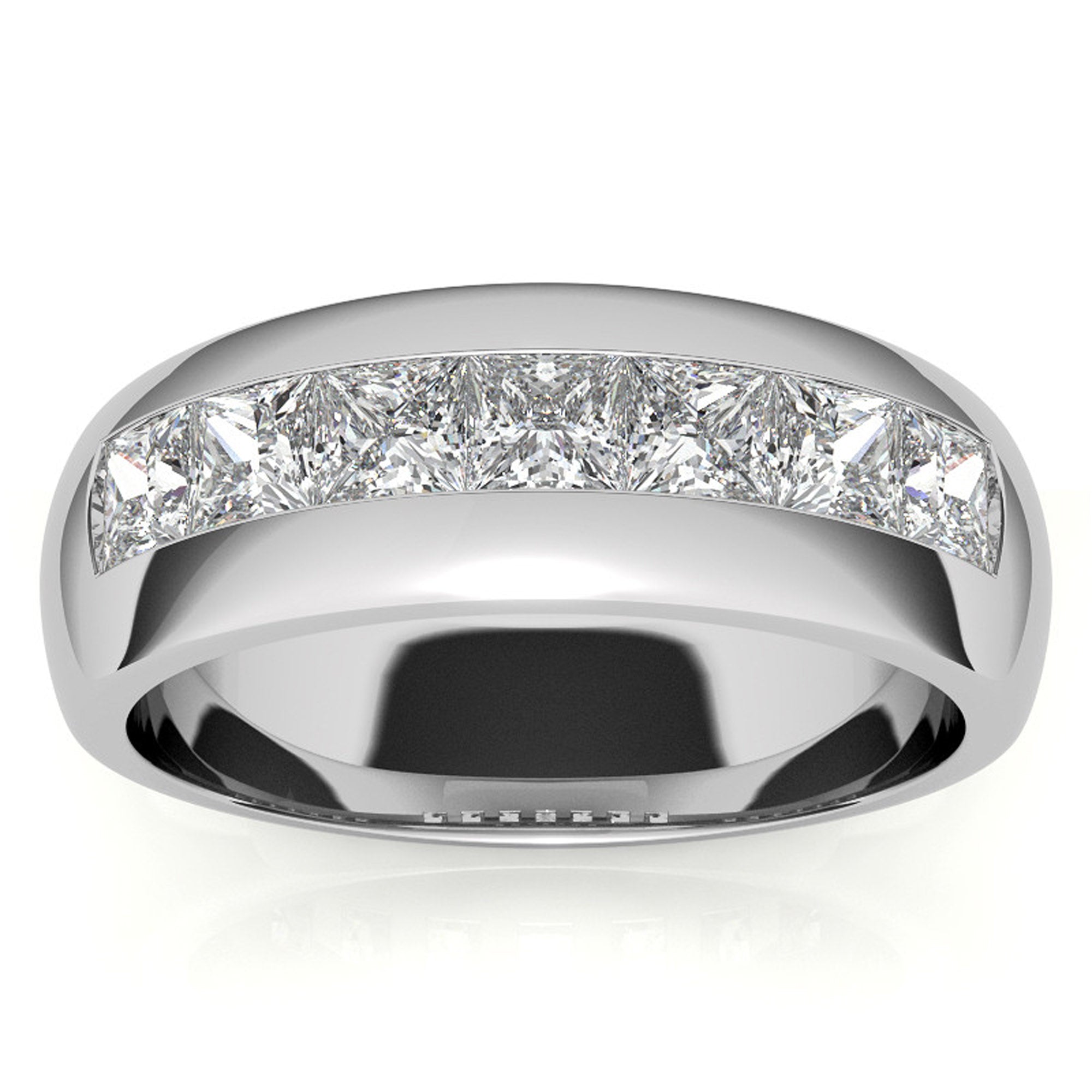 Bold Princess Cut Band Ring