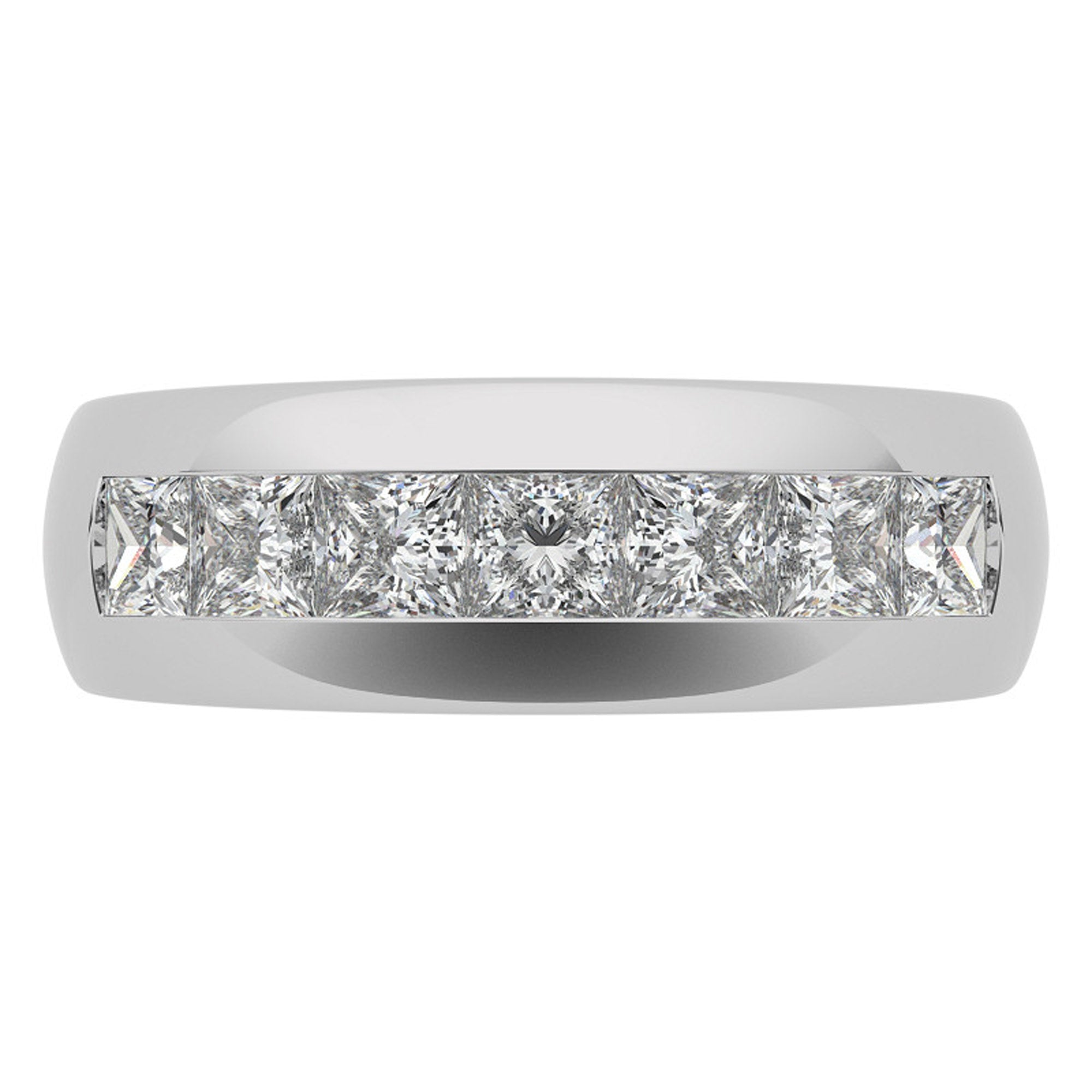 Bold Princess Cut Band Ring