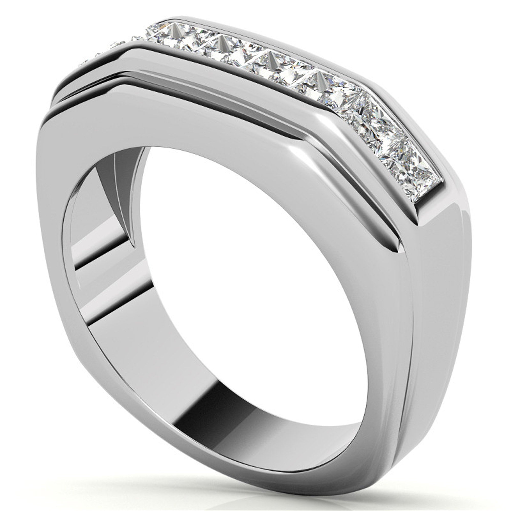 Princess Cut Half Eternity Band