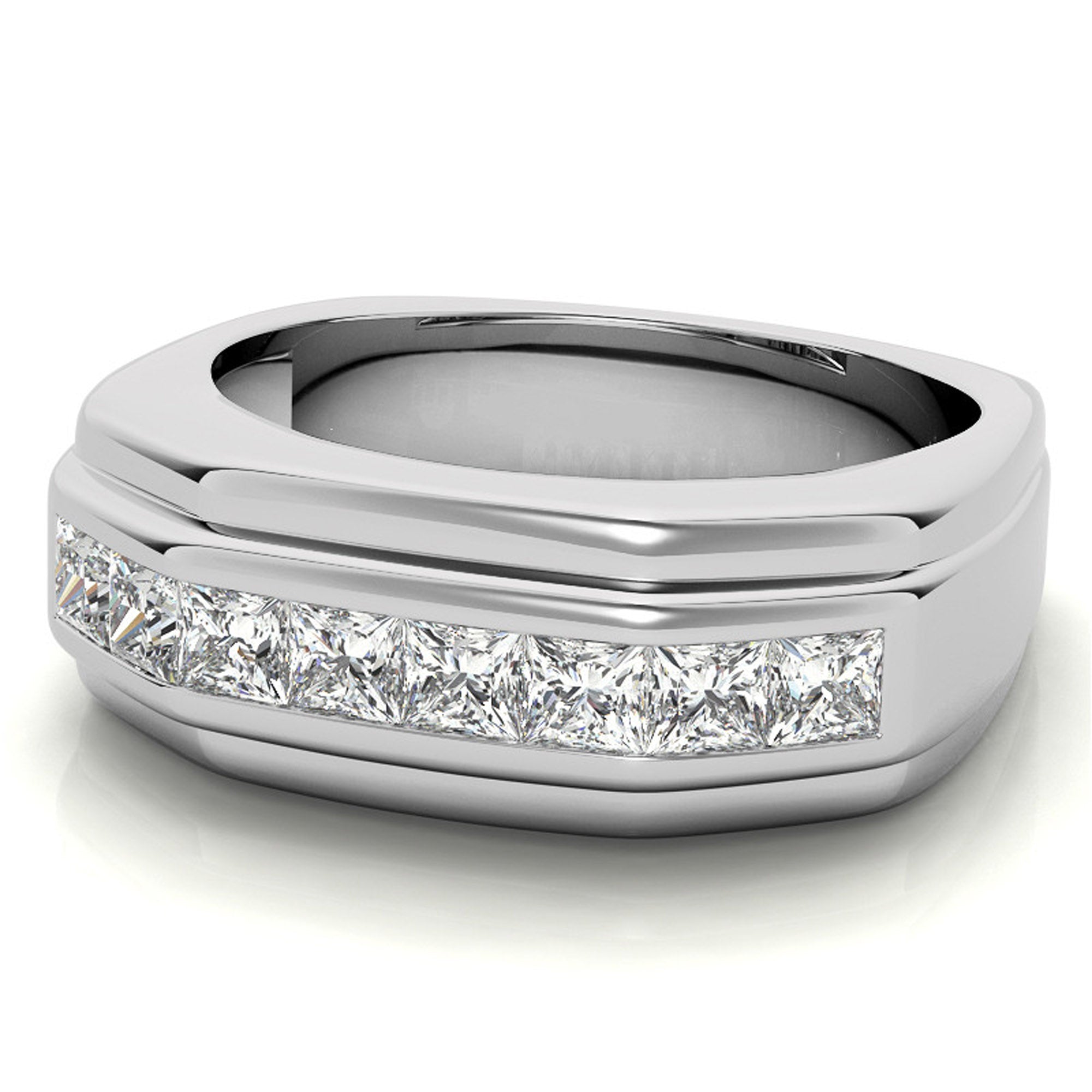 Princess Cut Half Eternity Band