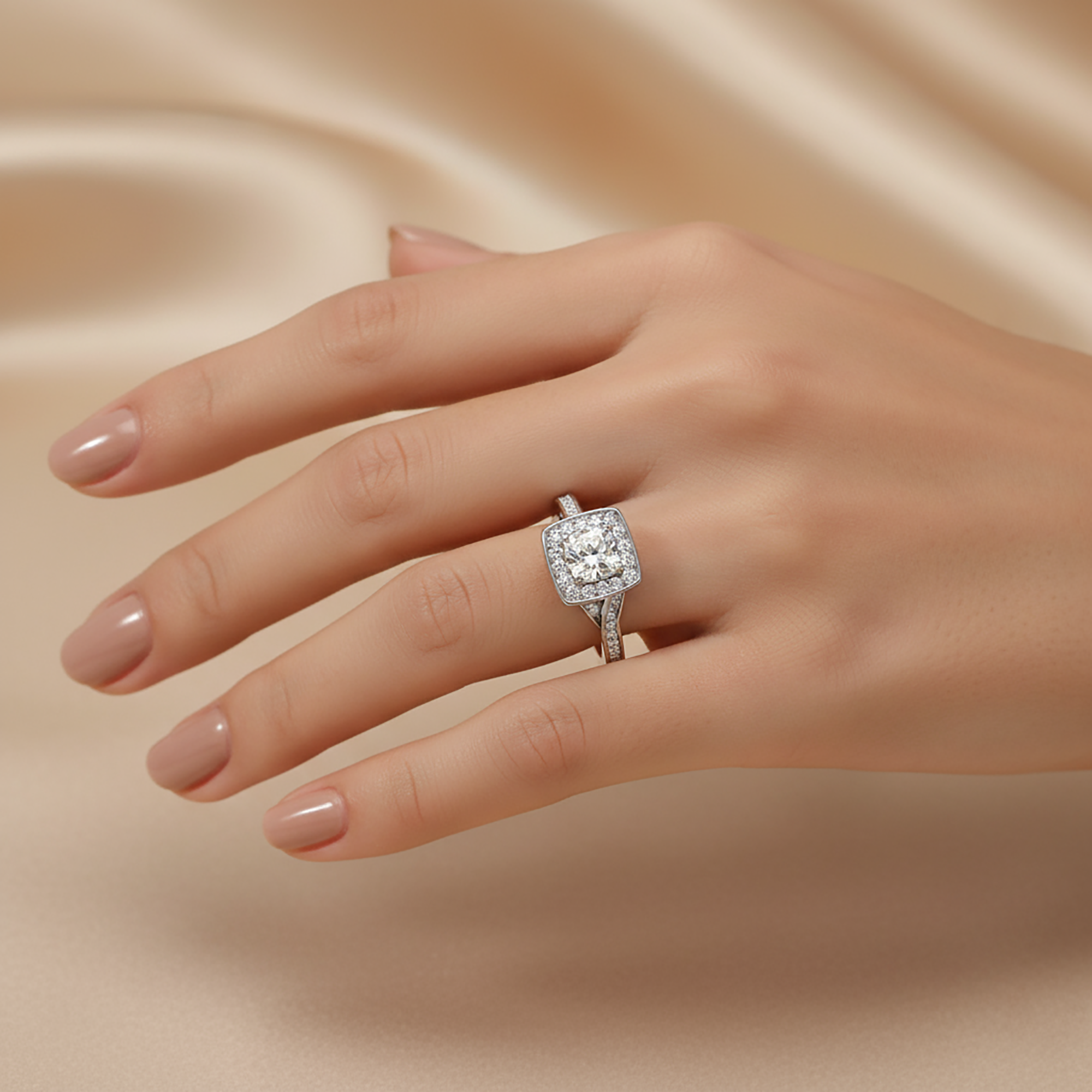 Crossover American Diamond Ring