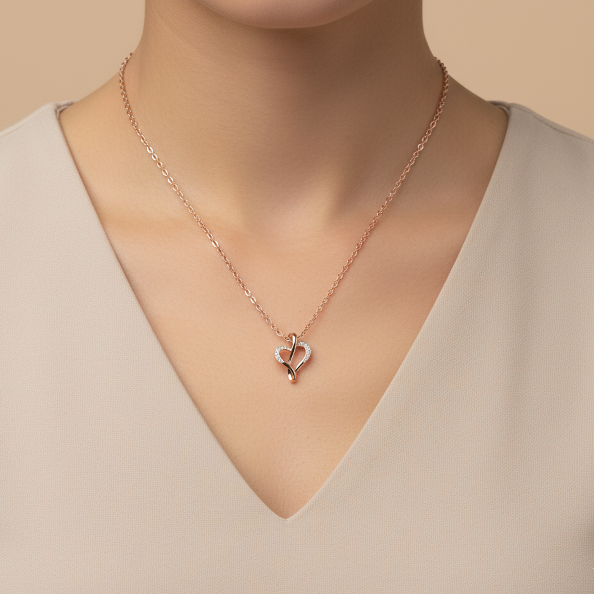 Rose Gold Plated Heart Pendant