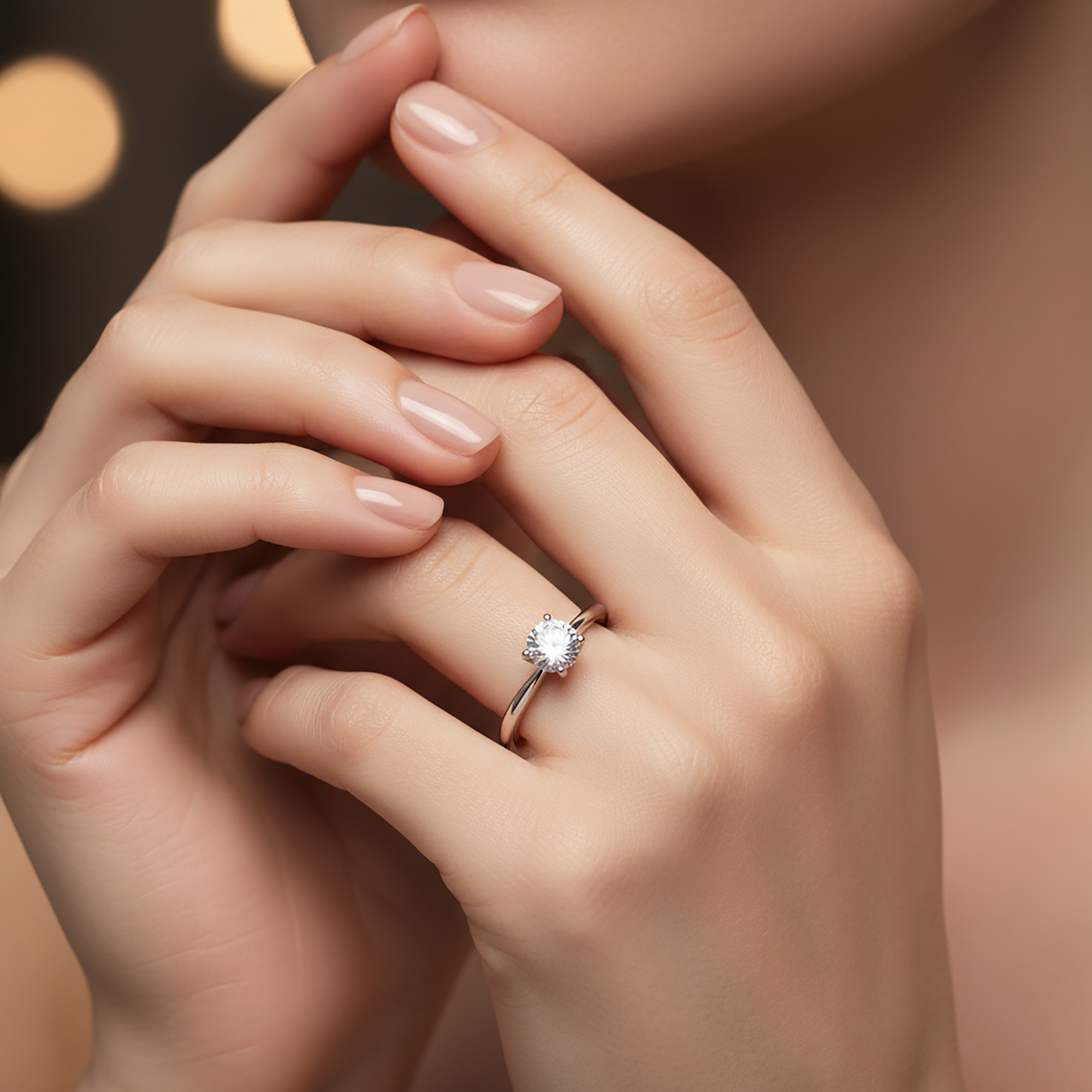 Timeless Solitaire Adjustable Ring