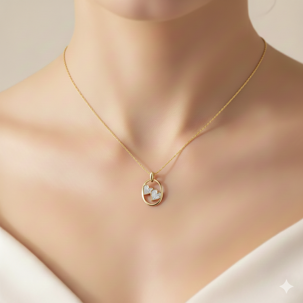 Eternal Love Twin Heart Pendant