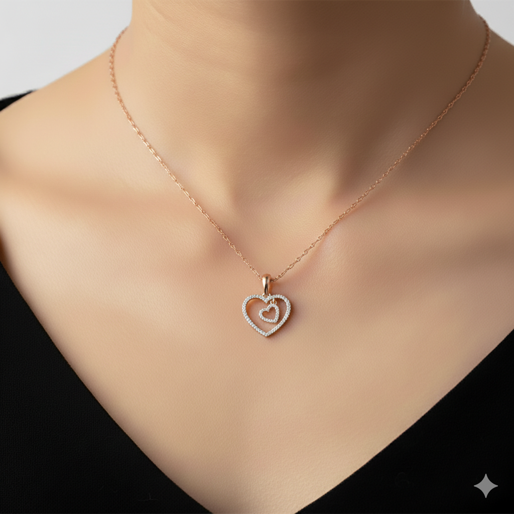 Infinite Love Double Heart Pendant