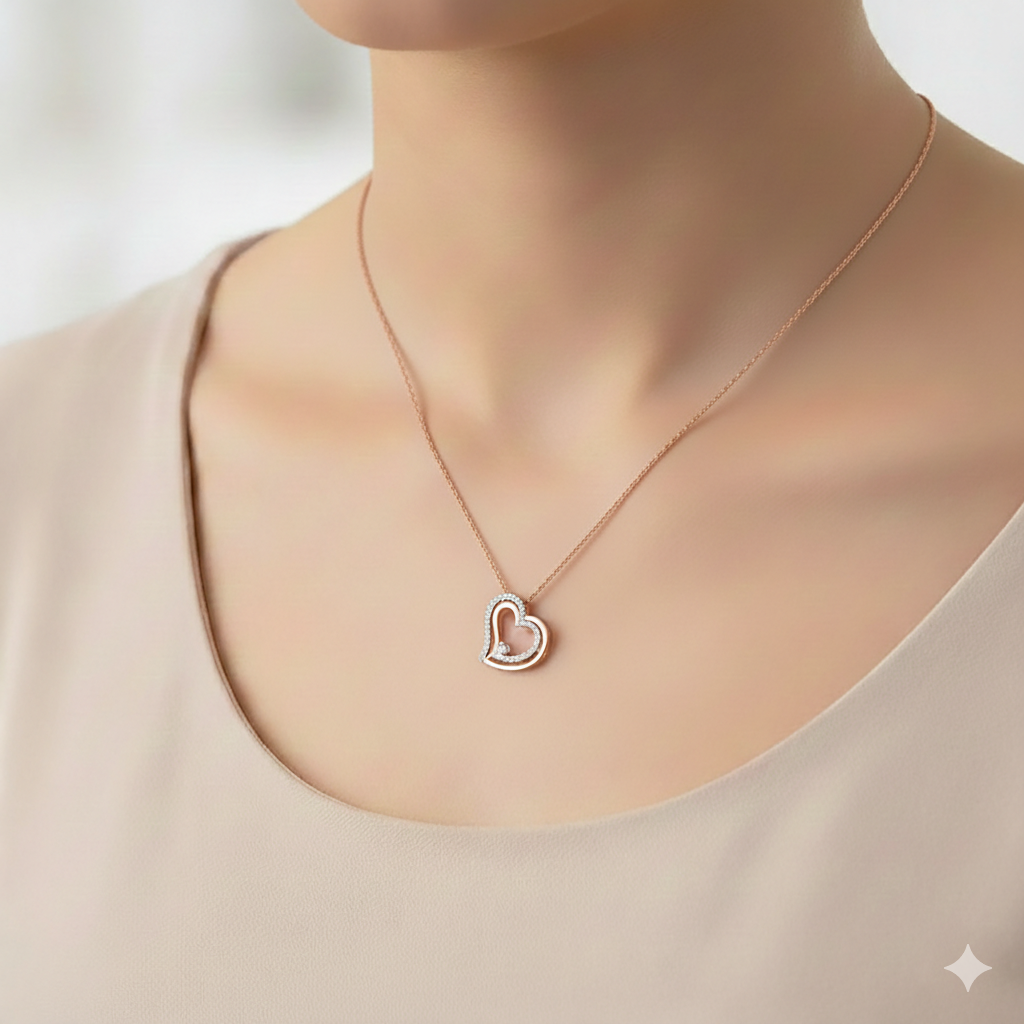 Royal Love Twin Hearts Pendant