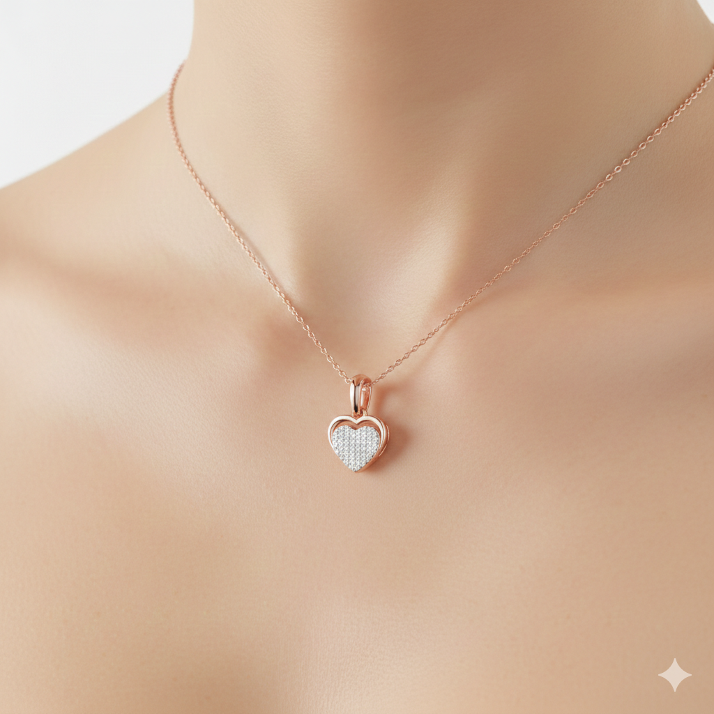 Heart Diamond Pendant for Women