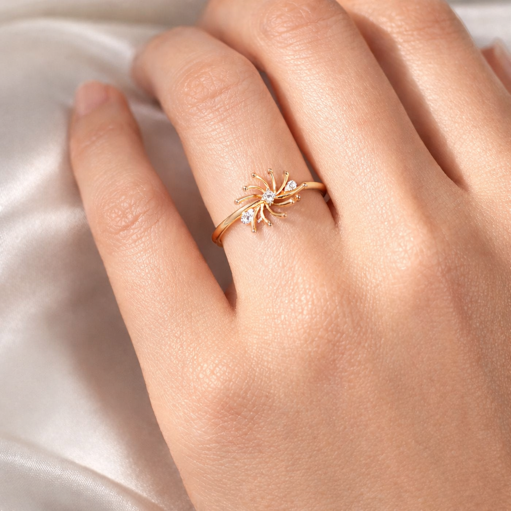 Stylish Burst Design Ring