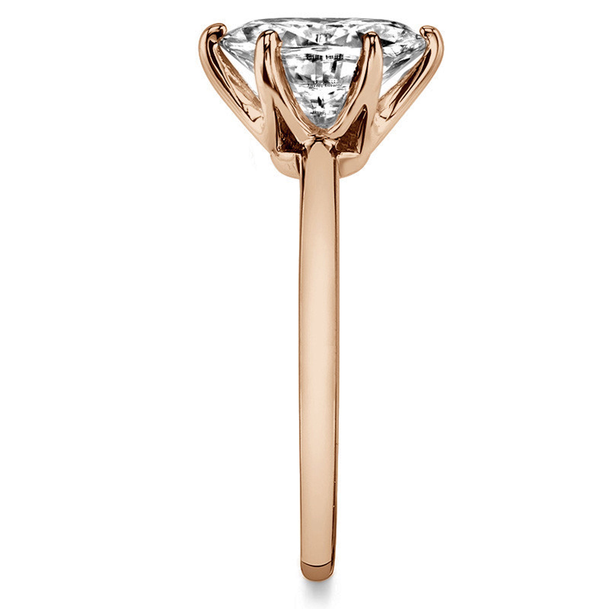 Adjustable Sterling Silver Minimalist Rose Gold Oval Cut Zircon Solitaire Ring For Women
