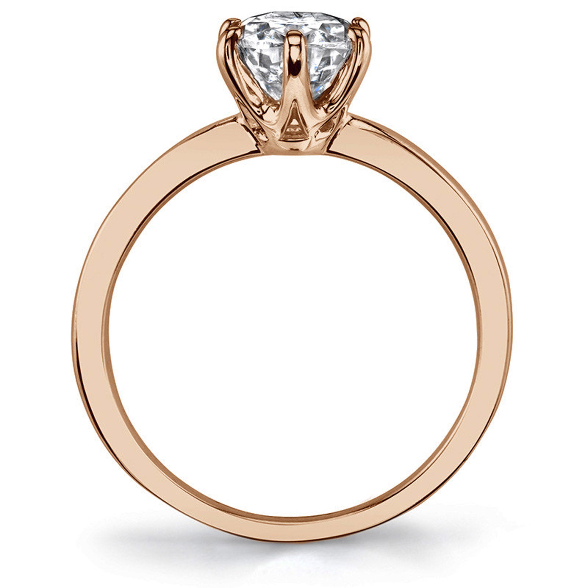 Adjustable Sterling Silver Minimalist Rose Gold Oval Cut Zircon Solitaire Ring For Women