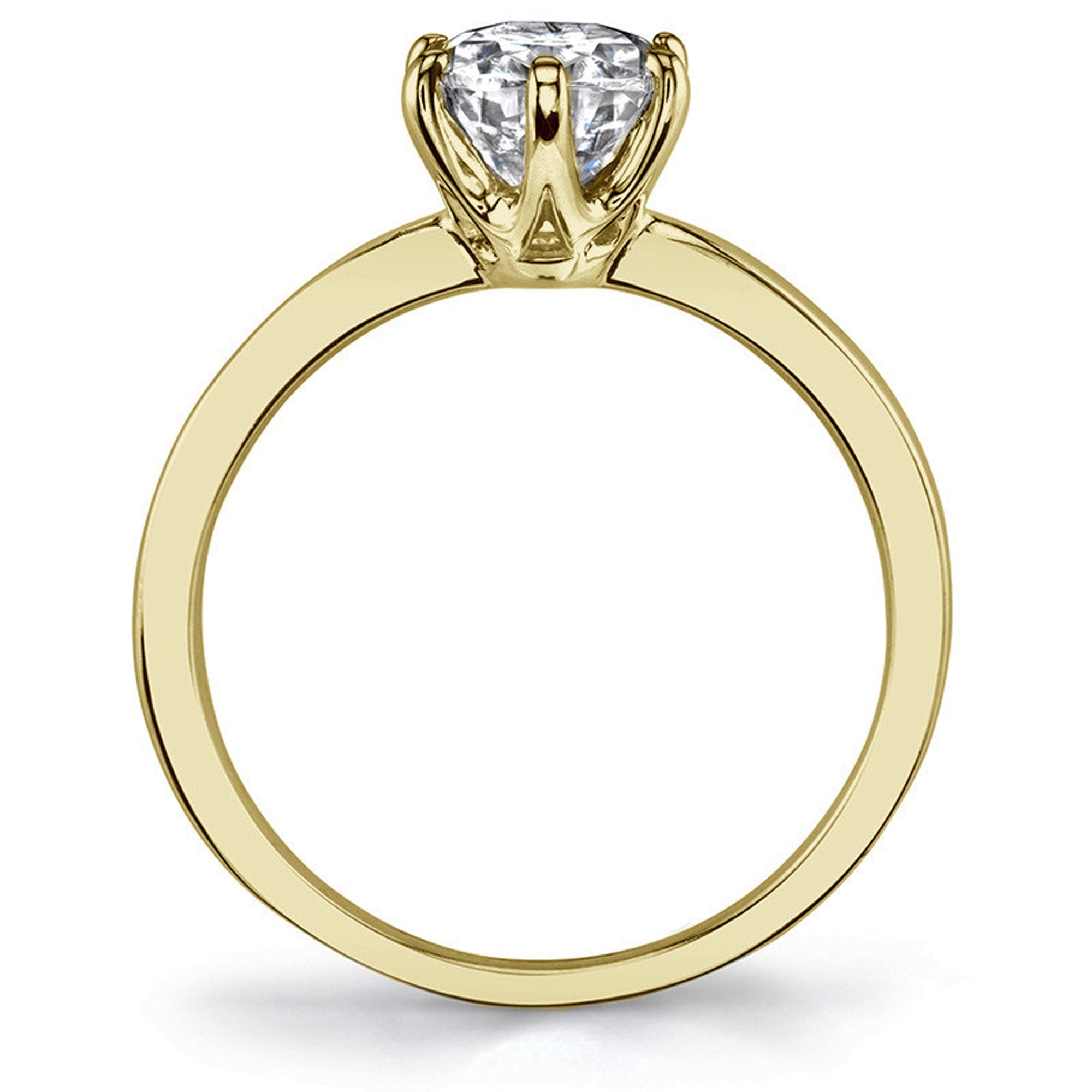 Adjustable Sterling Silver Minimalist Yellow Gold Oval Cut Zircon Solitaire Ring For Women