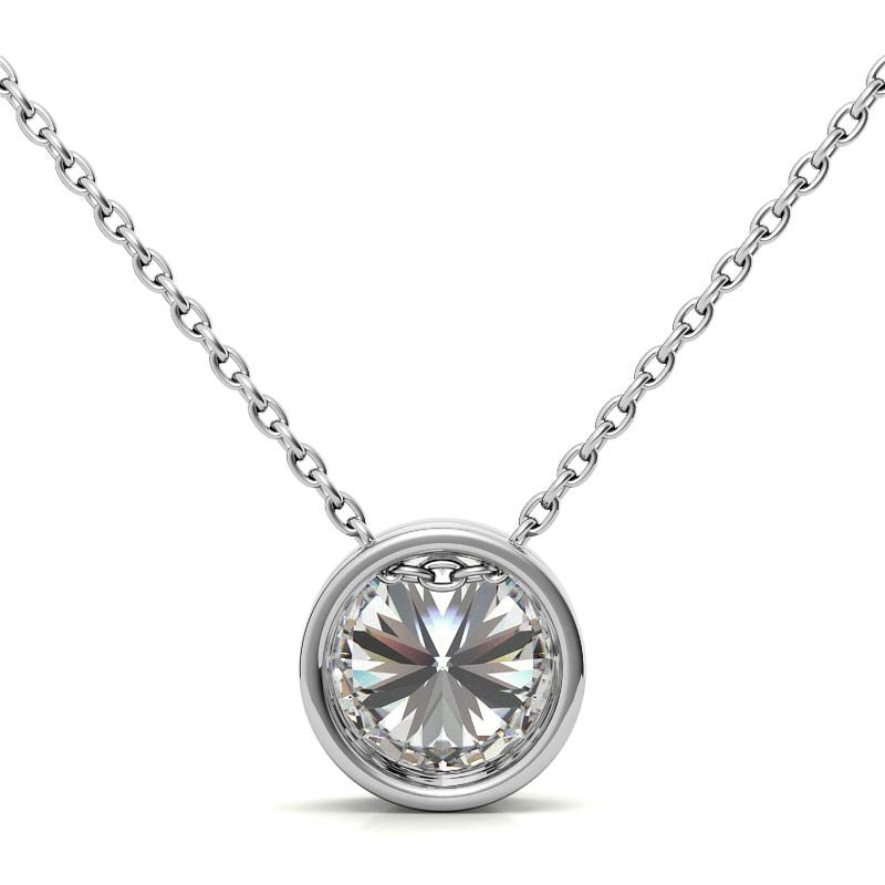 Round Bezel Pendant for Women