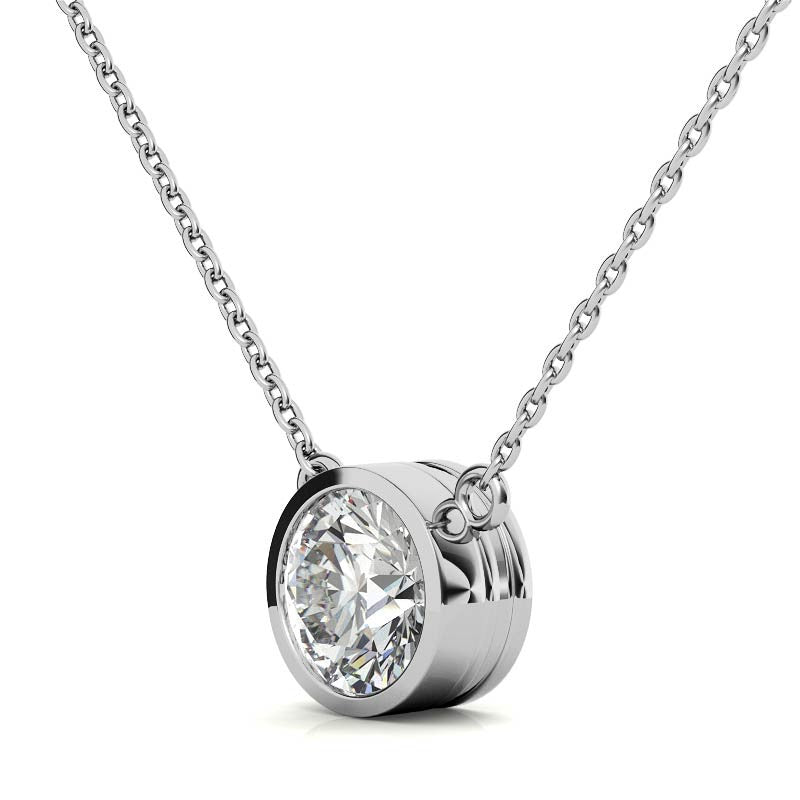 White Gold Plated Silver Pendant