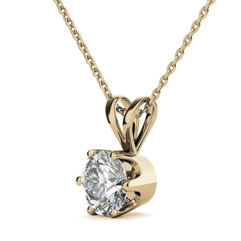 Elegant Sterling Silver Round Cut Pendant