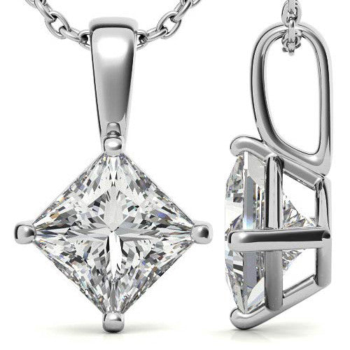 Minimalist Princess Cut Pendant