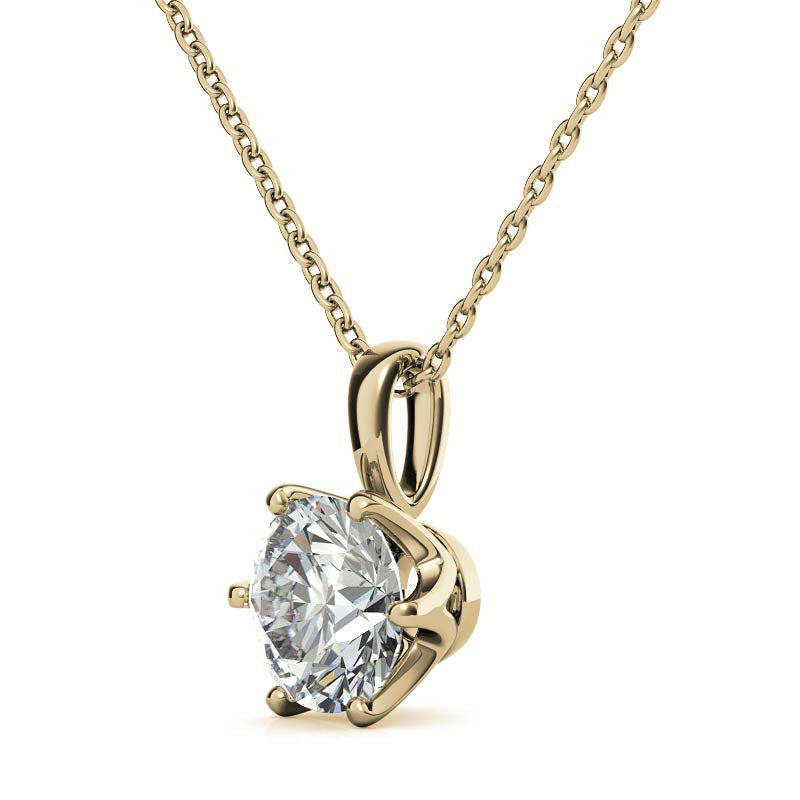 Elegant Round Stone Minimalist Pendant for Women