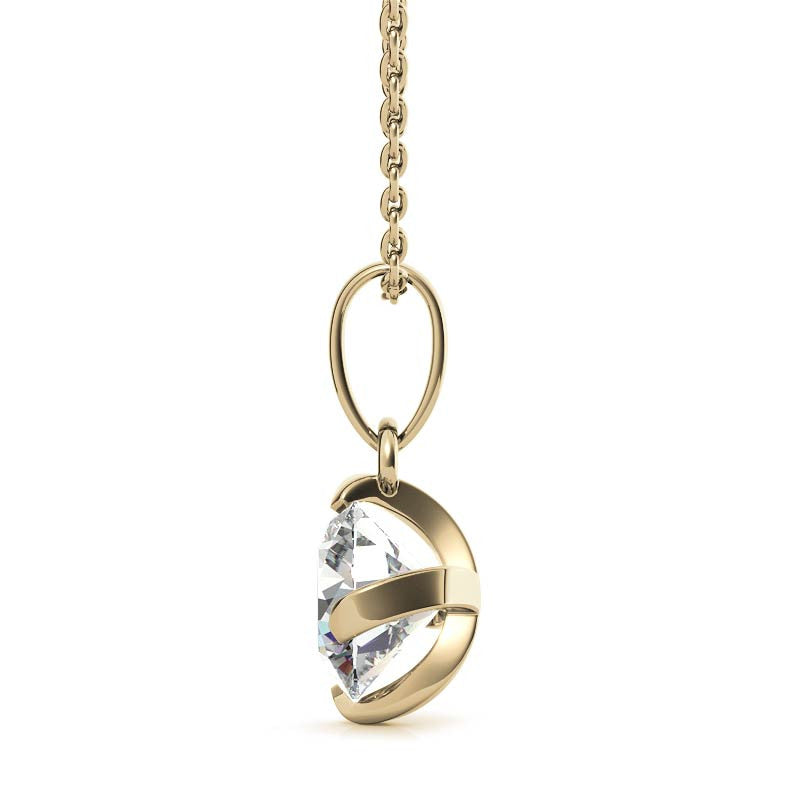 Yellow Gold Plated Minimalist Solitaire Pendant