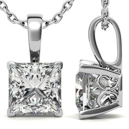 Princess Cut Solitaire pendant