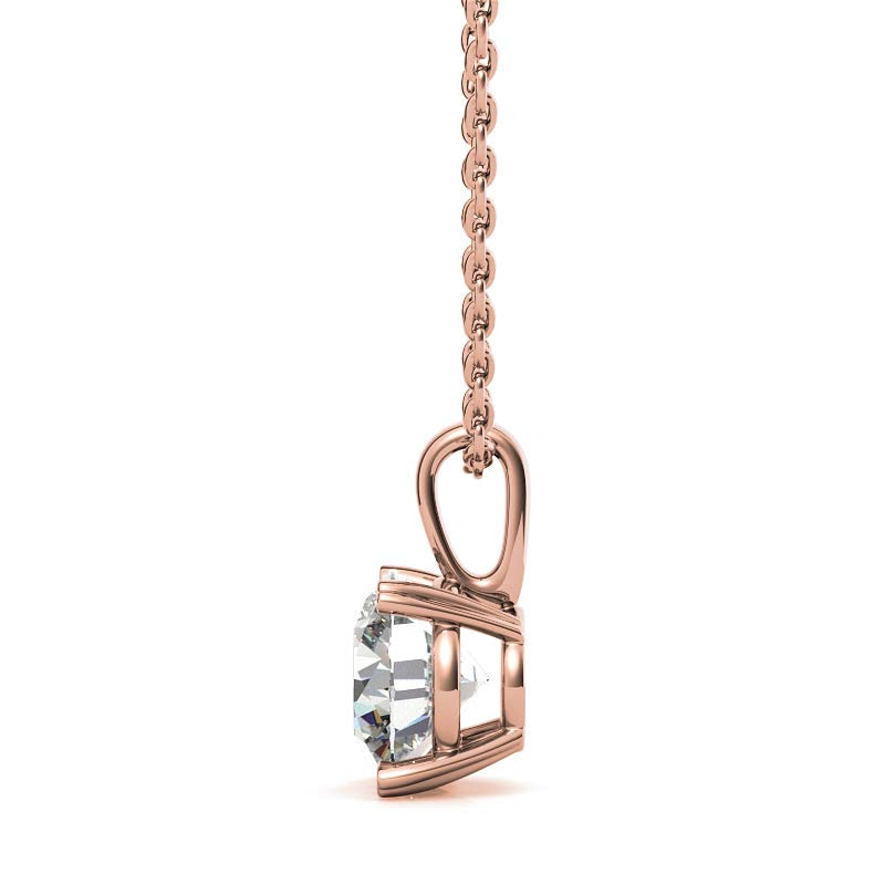 Rose Gold Plated Solitaire Pendant
