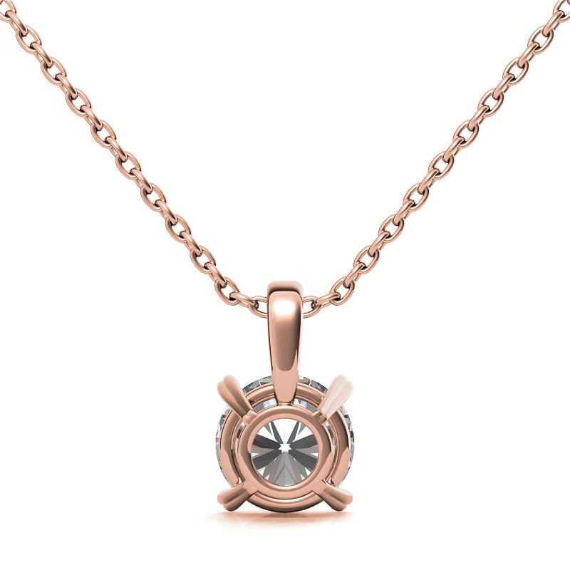 Rose Gold Plated Solitaire Pendant