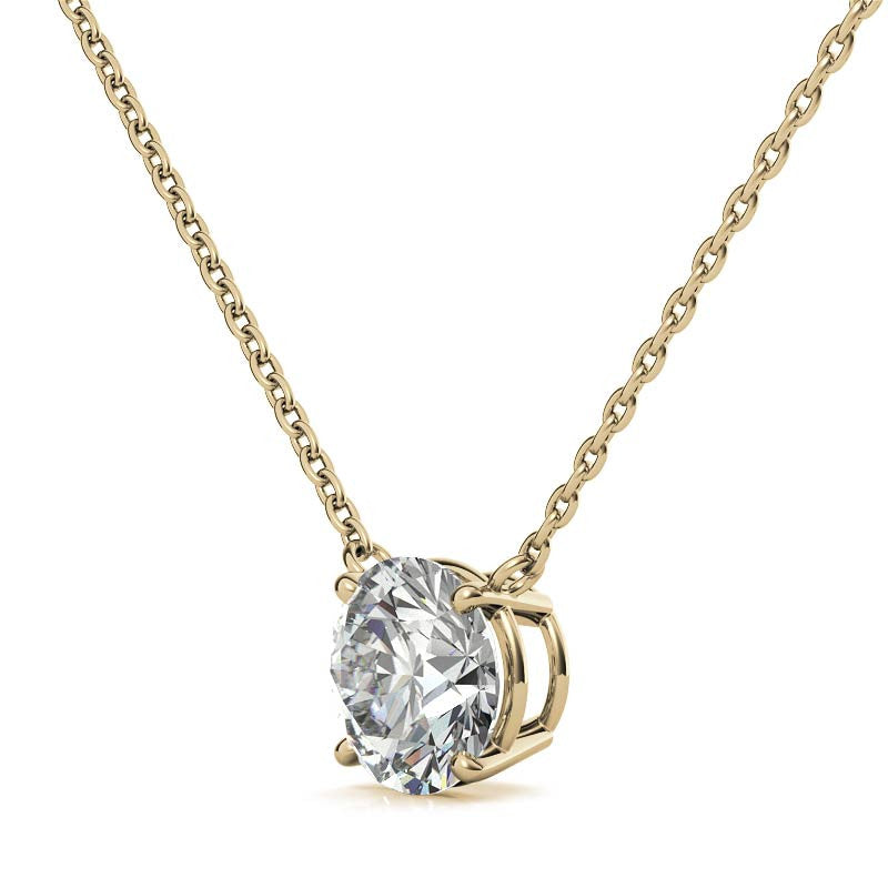 Dainty Round Cut American Diamond Pendant