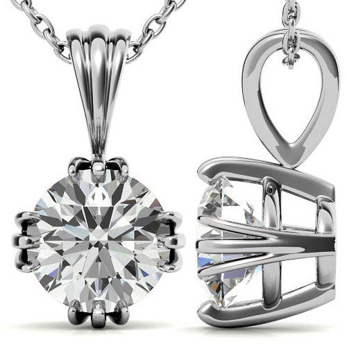 Dainty Round Solitaire Pendant