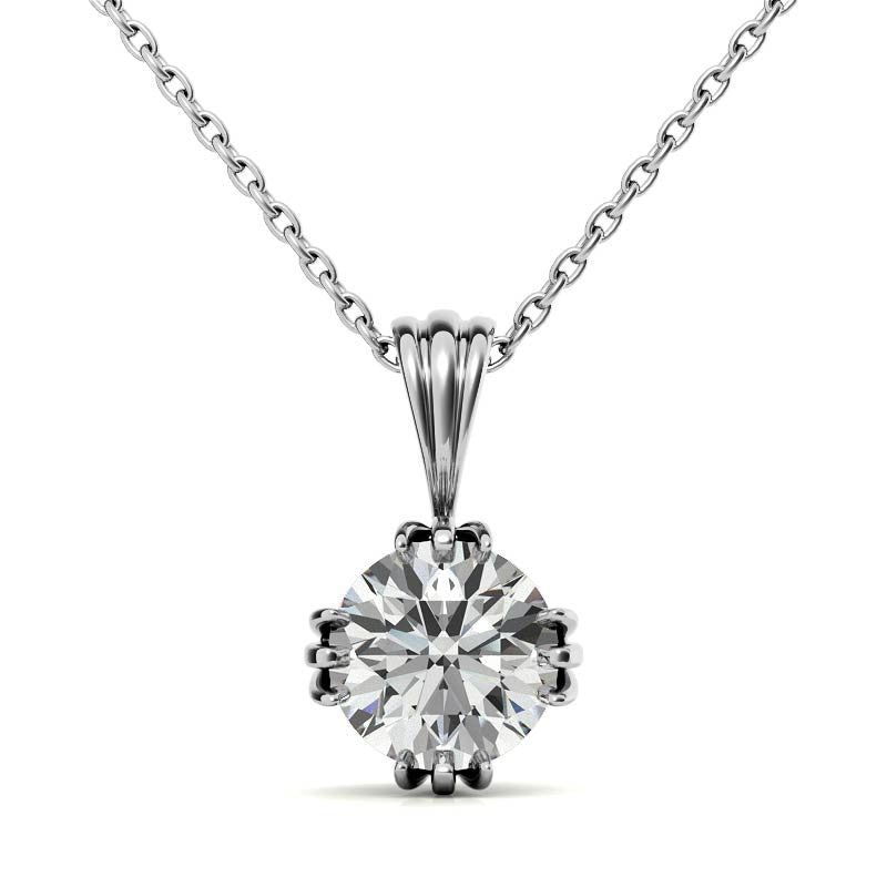 Dainty Round Solitaire Pendant