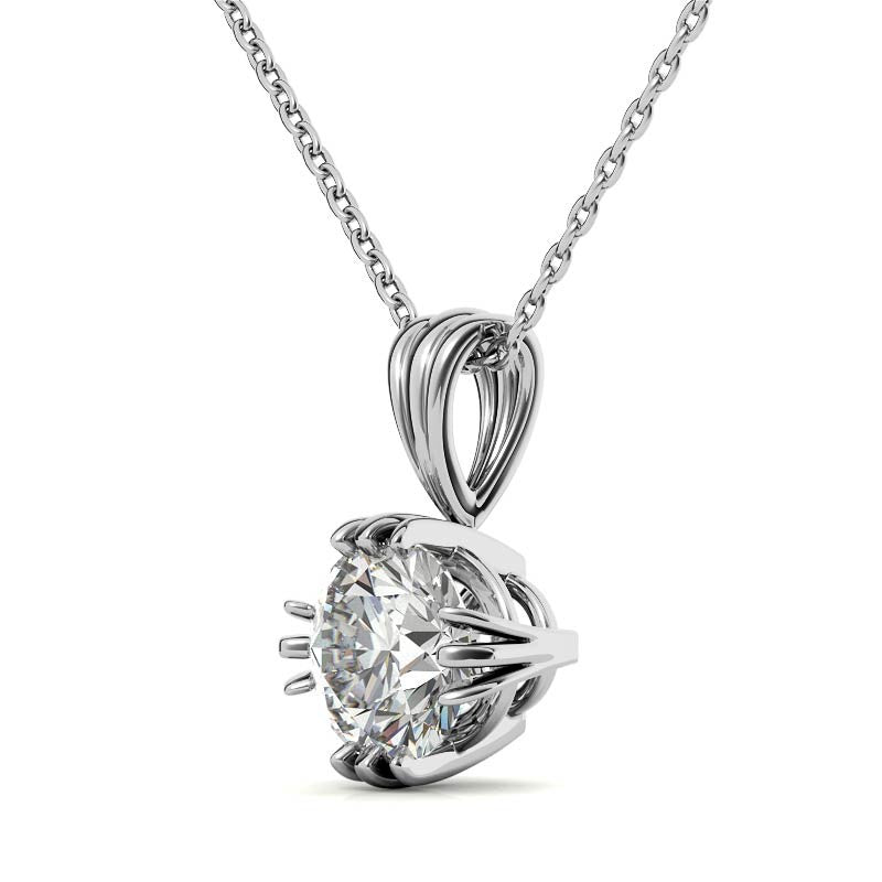 Dainty Round Solitaire Pendant