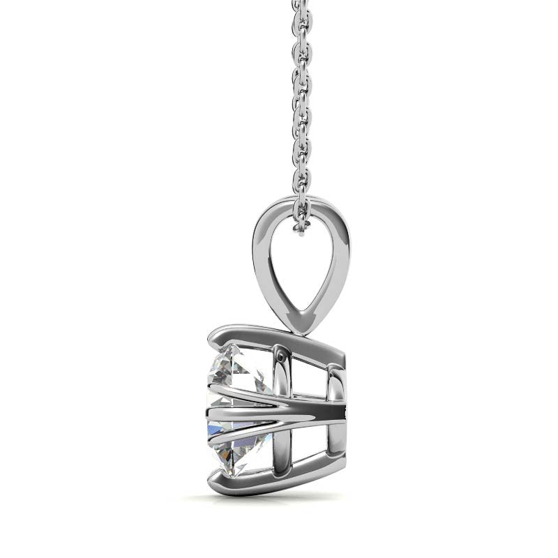 Dainty Round Solitaire Pendant