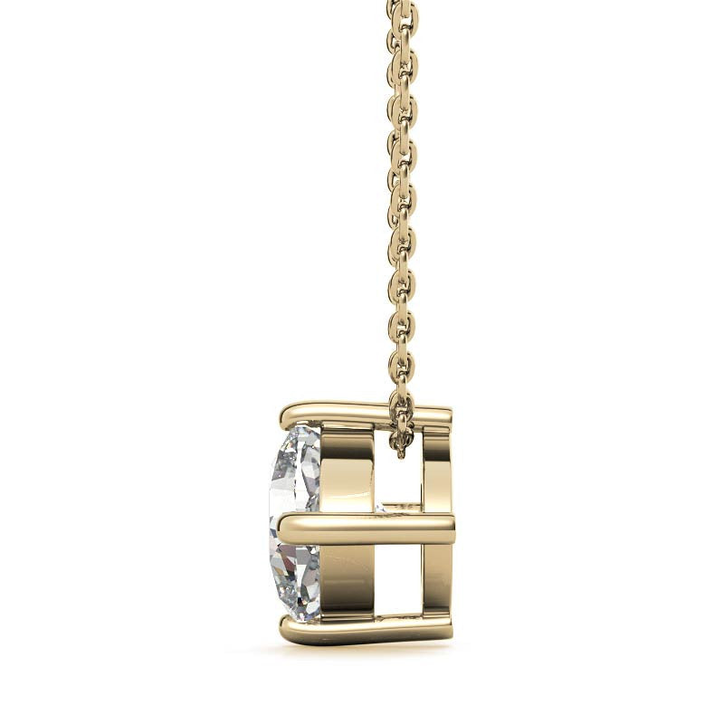 Yellow Gold Plated Cushion Cut Pendant
