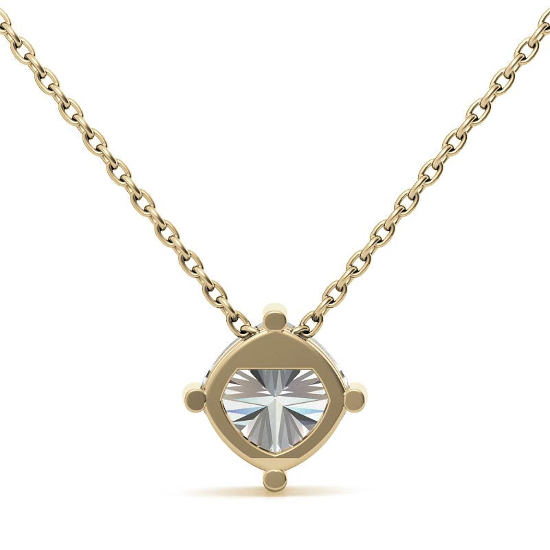 Yellow Gold Plated Cushion Cut Pendant