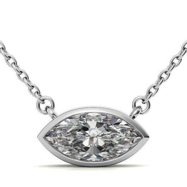 White Gold Plated Silver Pendant