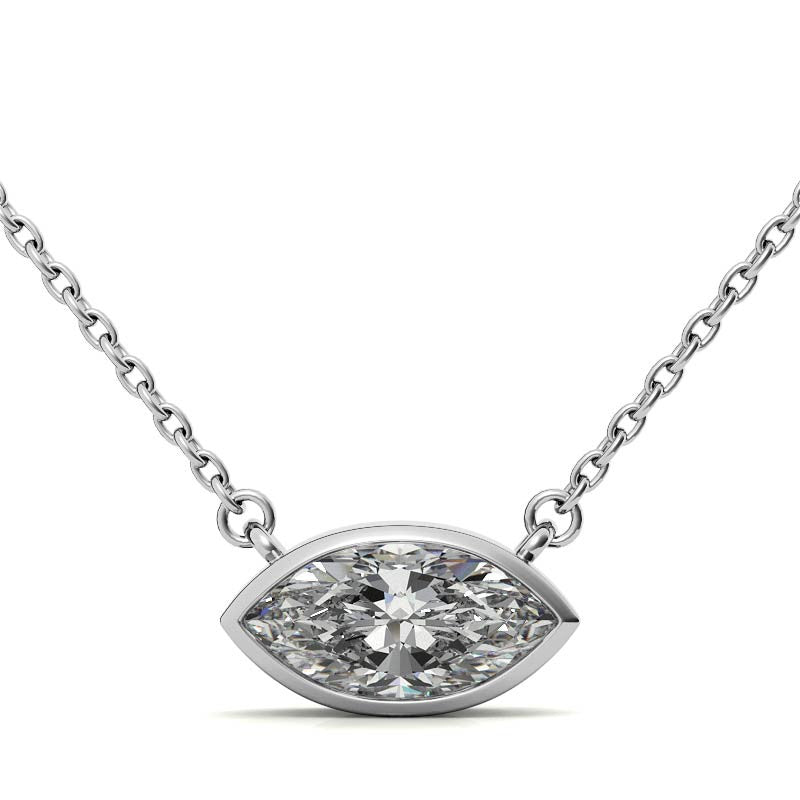 White Gold Plated Silver Pendant