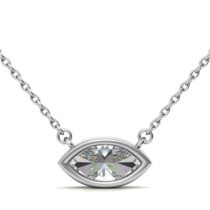 White Gold Plated Silver Pendant