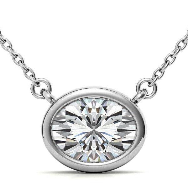 White Gold Plated Earring and Pendant Set