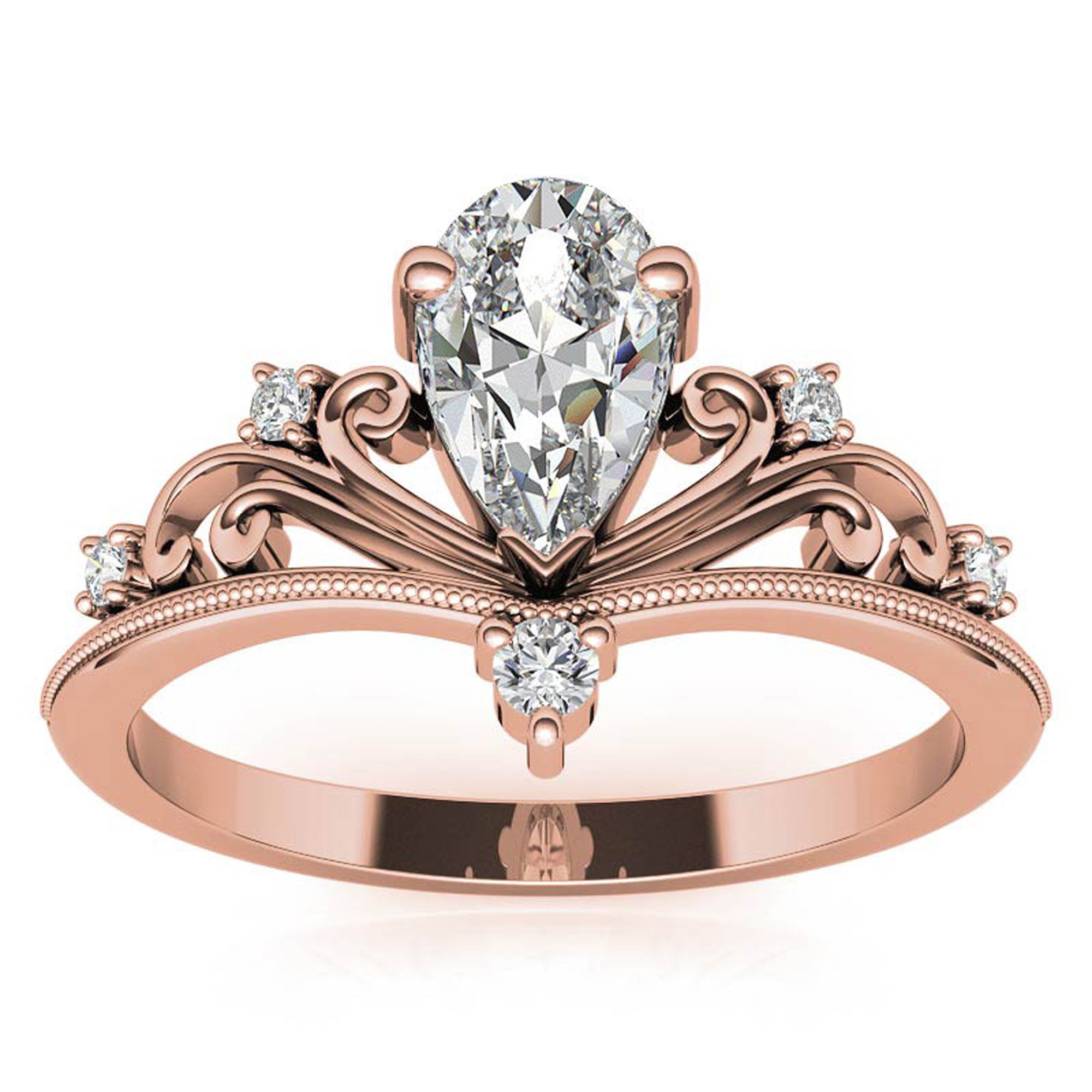 Silver Vintage Crown Ring