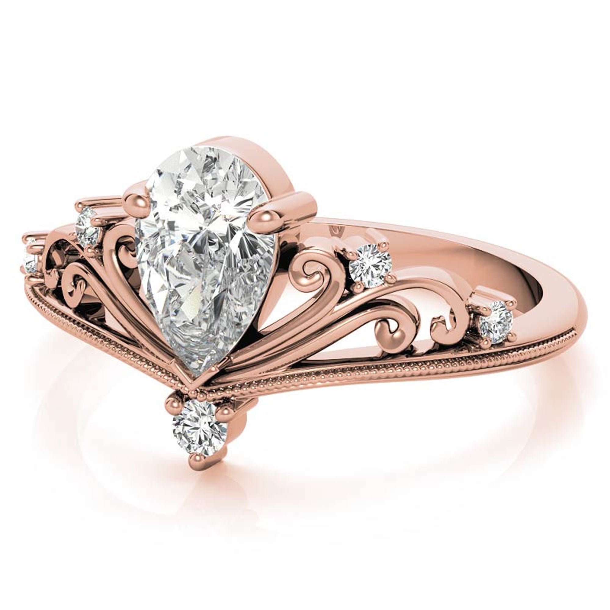 Silver Vintage Crown Ring