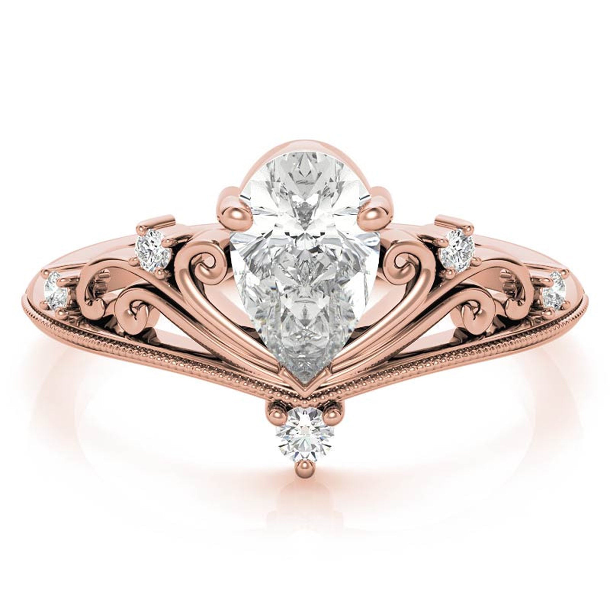 Silver Vintage Crown Ring