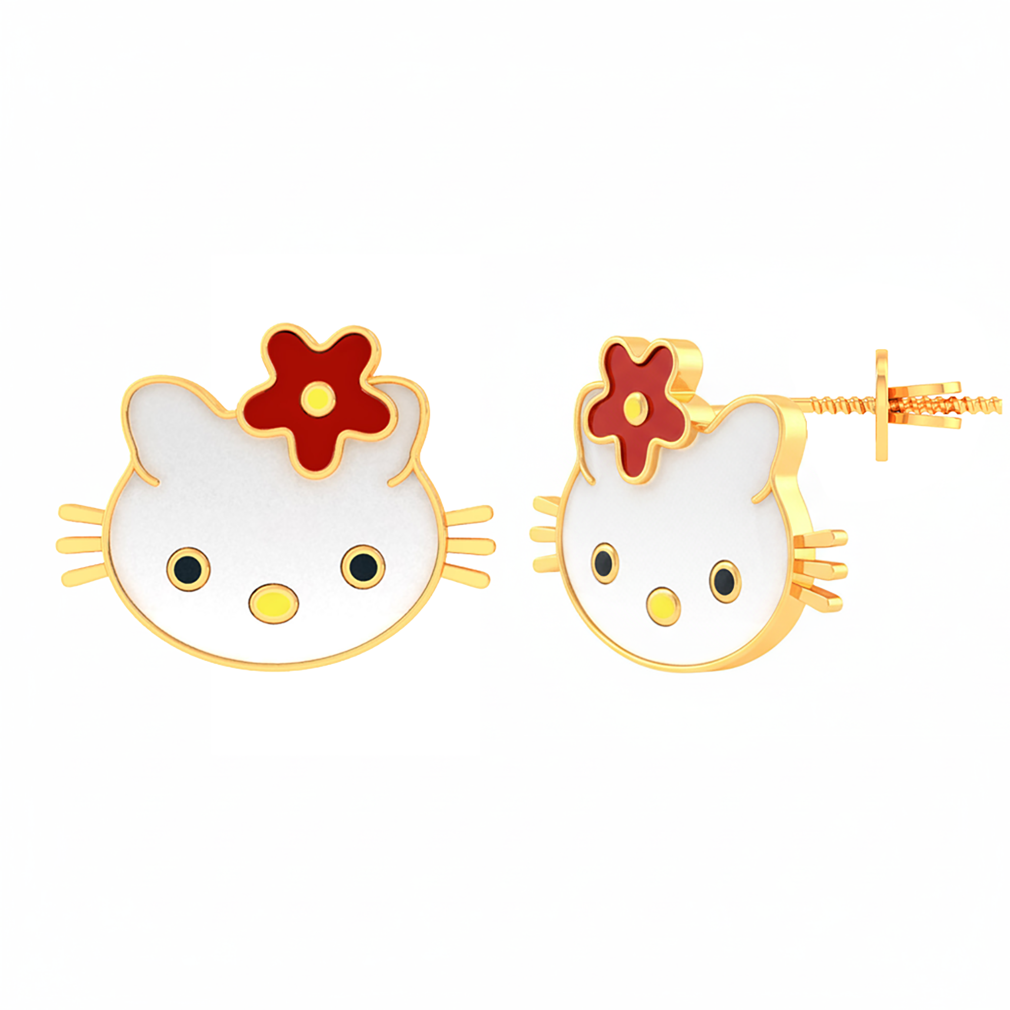 Gold Plated Hello Kitty Earring