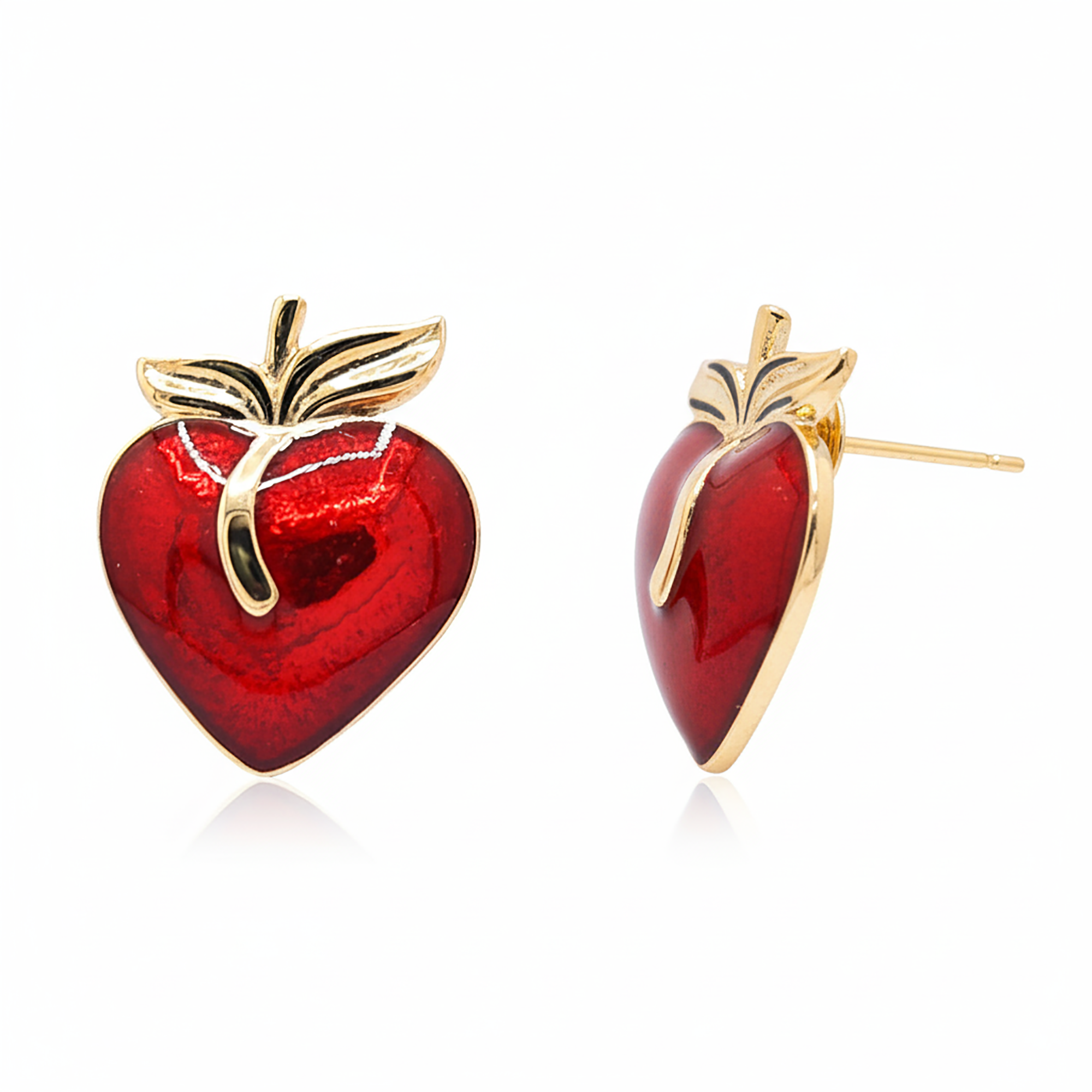 Apple Inspired Stud Earrings